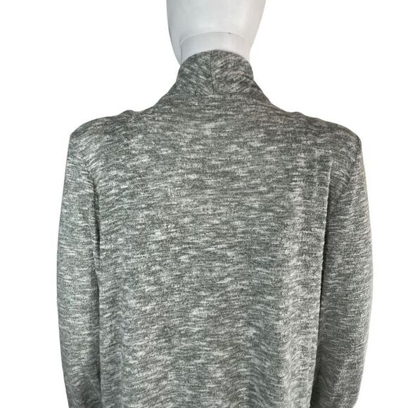 Verve Ami Women’s Medium Gray Open Front Tiered Cardigan Sweater Cape - Picture 5 of 7